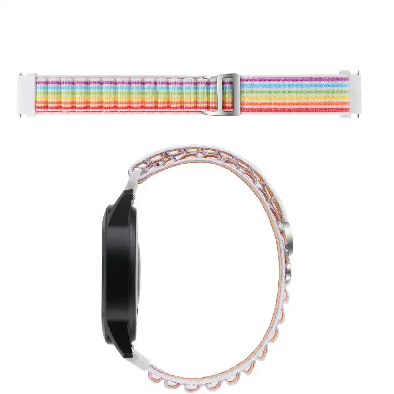 بند مدل 7Color Alpine Loop مناسب برای ساعت هوشمند سامسونگ Galaxy Watch 3 41mm/ Watch 4 40mm /44mm/Classic 42mm /Classic 46mm/ Watch 5 40mm/44mm /Pro 45mm / Watch 6 40mm/44mm/Classic 43mm/Classic 47mm