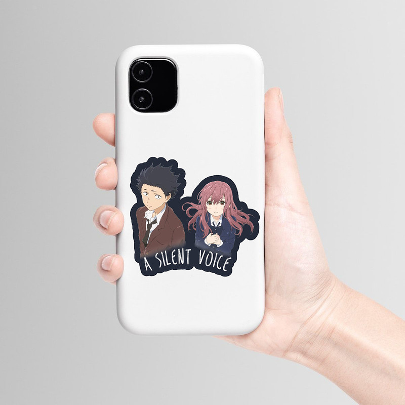 استیکر لپ تاپ و موبایل بووم طرح انیمه مدل silent voice کد 146