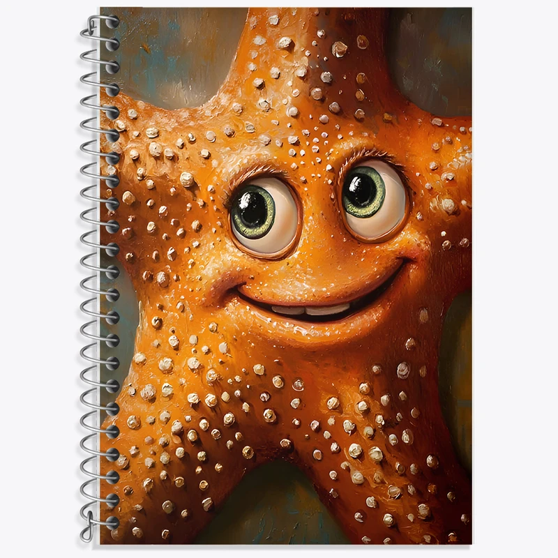 دفتر لغت 50 برگ خندالو طرح ستاره دریایی کد F6503