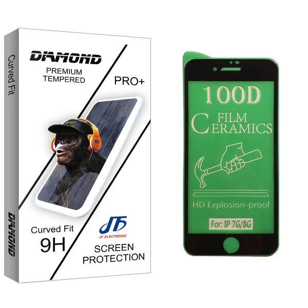 محافظ صفحه نمایش سرامیکی جی اف مدل Diamond glass مناسب برای گوشی موبایل اپل iPhone 7