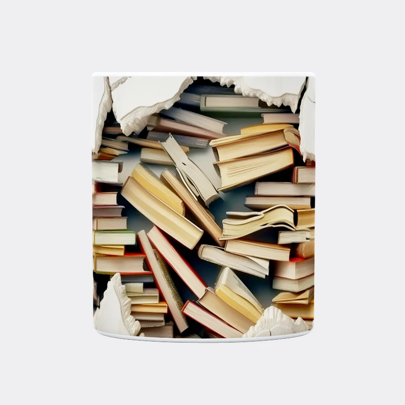 ماگ حس آمیزی طرح کتاب مدل کتابخانه کد 34