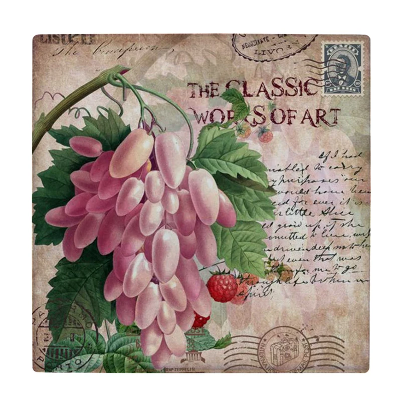 زیر لیوانی طرح کارت پستال خوشه انگور و تمشک کد    3788138_1749