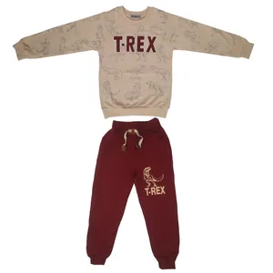 ست سویشرت و شلوار پسرانه مدل دایناسور Trex