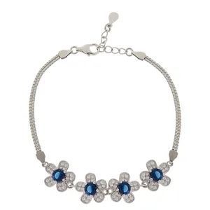 دستبند نقره زنانه مدل گل کد RK-4