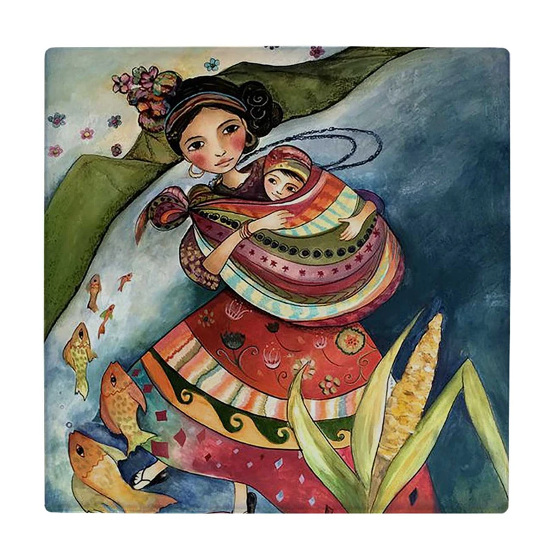  زیر لیوانی  طرح مادر و کودک سرخ پوست کد    5775352_4155