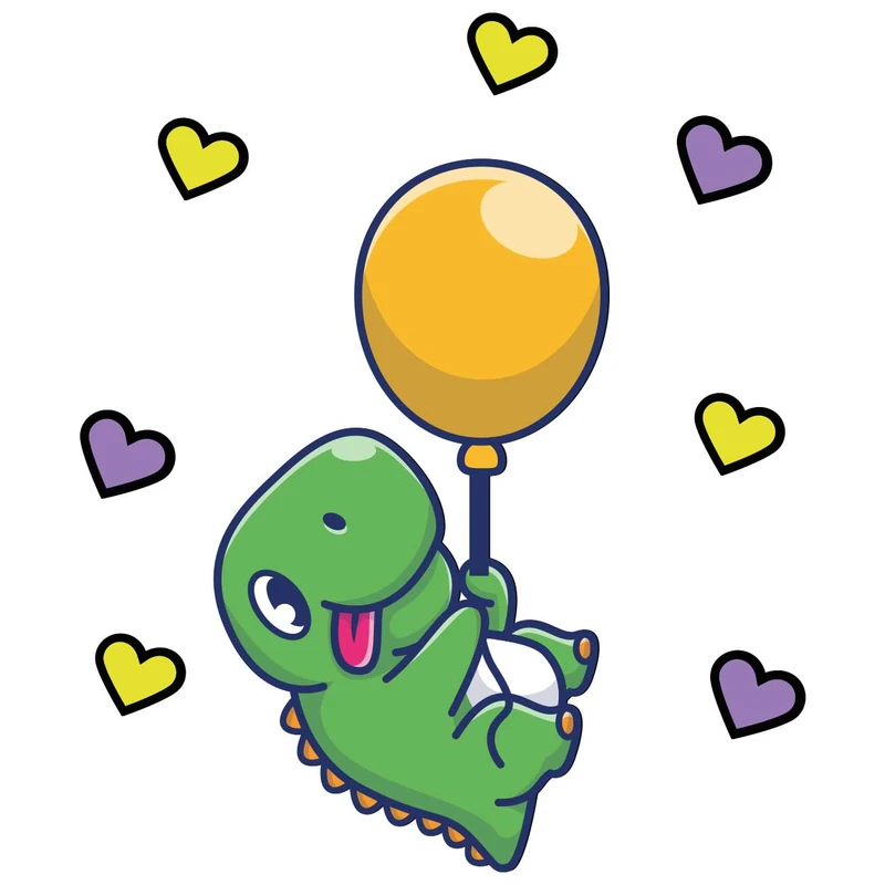 استیکر چوبی کودک باروچین مدل دایناسور بانمک کد 6045 مجموعه 8 عددی