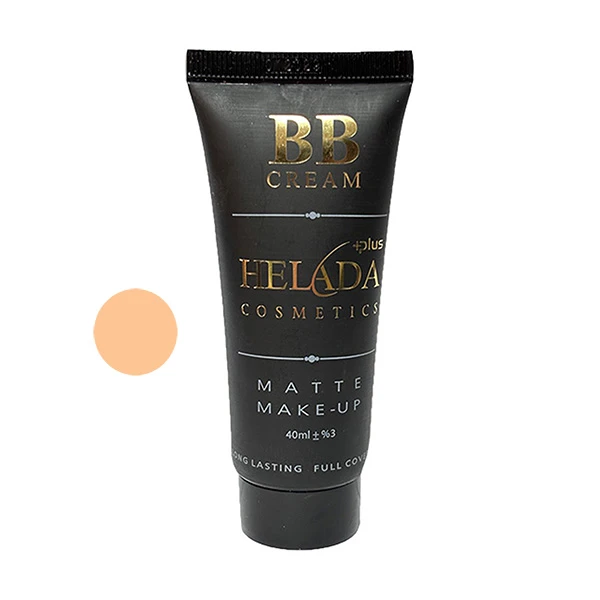 بی‌بی کرم مایع SPF 20 هلادا مدل Matte Make-Up شماره 1 مناسب برای انواع پوست حجم 40 میلی‌لیتر