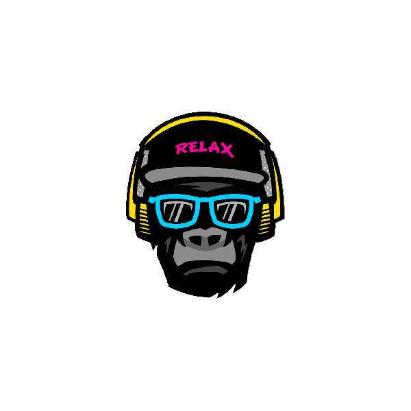 برچسب بدنه خودرو طرح RELAX MONKEY