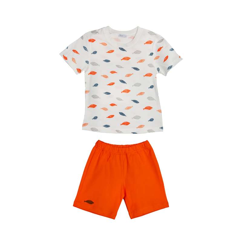 ست تی شرت و شلوارک نوزادی پاپو مدل tatin