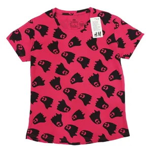 تی شرت آستین کوتاه زنانه اچ اند ام مدل نخ پنبه طرح شبح