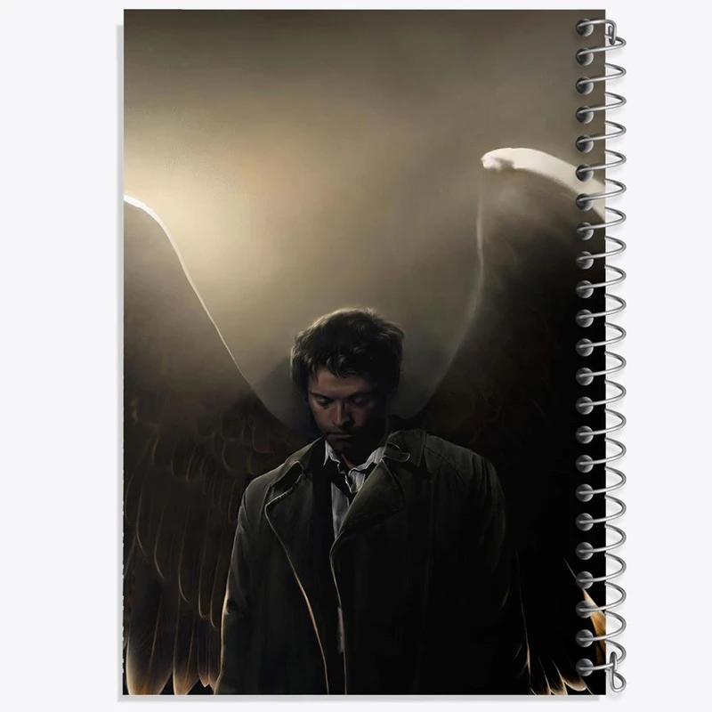 دفتر ژورنال نویسی 50 برگ خندالو مدل نقطه ای طرح کستیل سریال سوپرنچرال Supernatural کد 24511