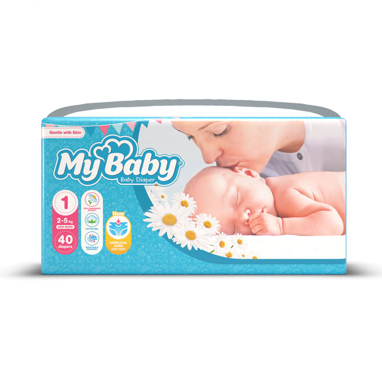 پوشک مای بیبی کد 1 مجموعه هشت عددی بسته 40 عددی