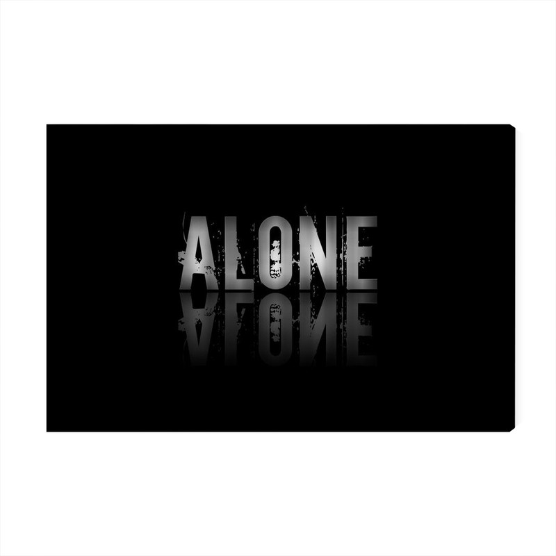 تابلو شاسی عرش مدل فانتزی نوشته تنهایی Alone کد As1443