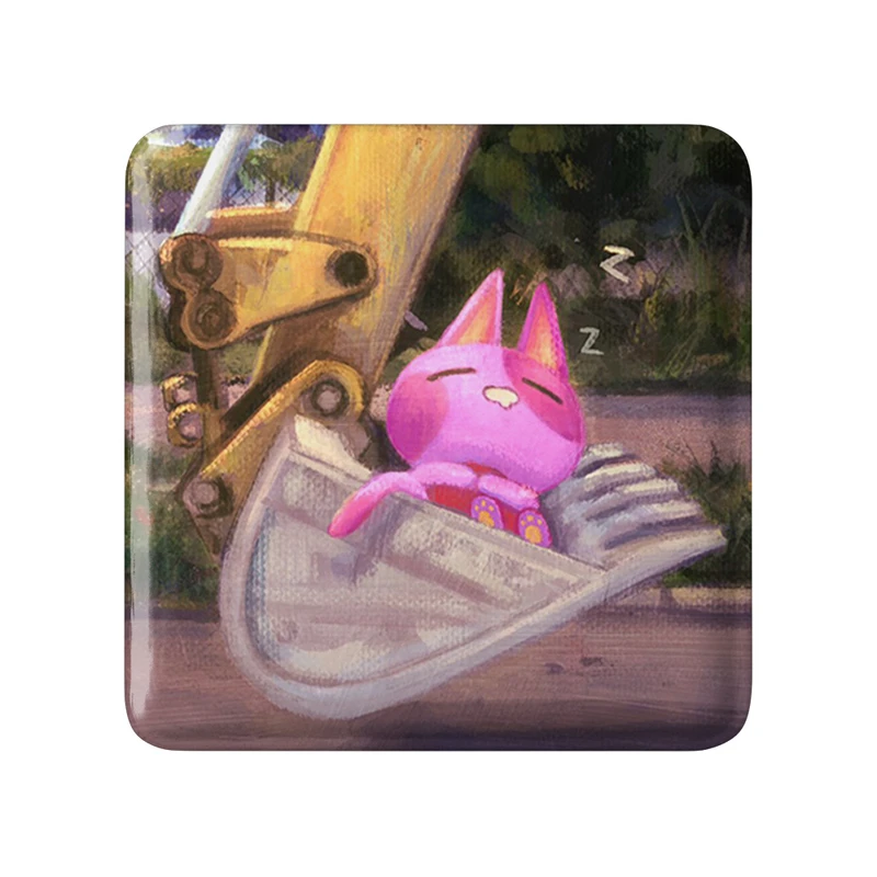 مگنت خندالو طرح بازی انیمال کراسینگ (Animal Crossing) مدل مربعی کد 32665