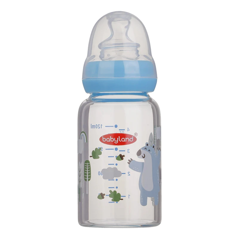 شیشه شیر بیبی لند مدل کلاسیک ارتودنسی پیرکس کد 05423 گنجایش 120 میلی لیتر 
