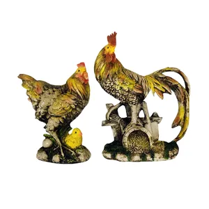 مجسمه طرح مرغ و خروس مدل 20 مجموعه دو عددی
