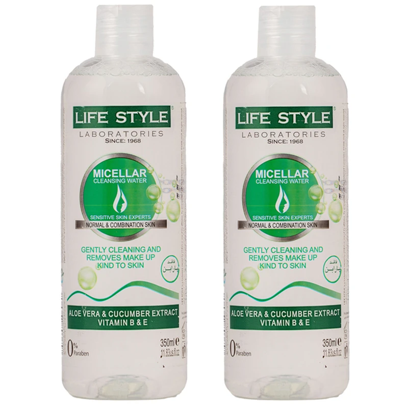 محلول  پاک کننده آرایش لایف استایل مدل عصاره آلوئه ورا حجم 350 میلی لیتر مجموعه 2 عددی