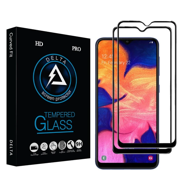 محافظ صفحه نمایش سرامیکی دلتا مدل Fit مناسب برای گوشی موبایل سامسونگ Galaxy A10S بسته دو عددی