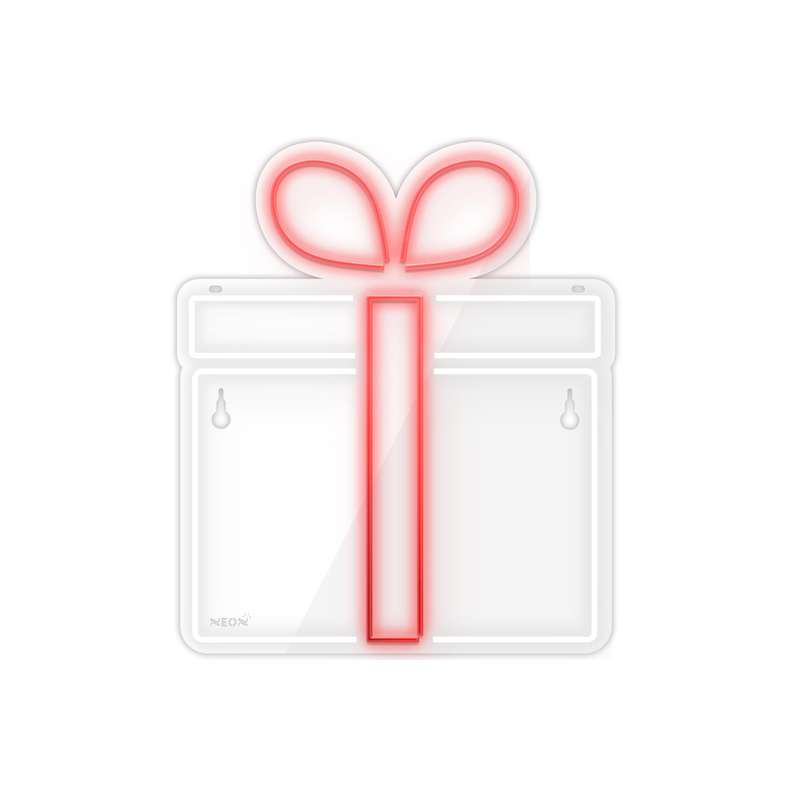 چراغ دیواری نئون دیزاین طرح Gift-Box_RD