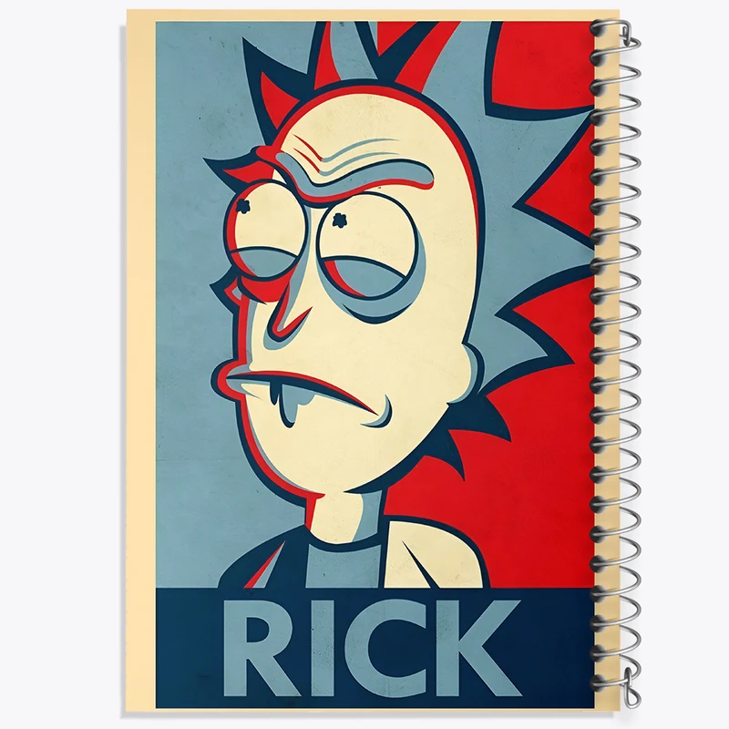 دفتر مشق 100 برگ خندالو طرح ریک (Rick) کد F6489