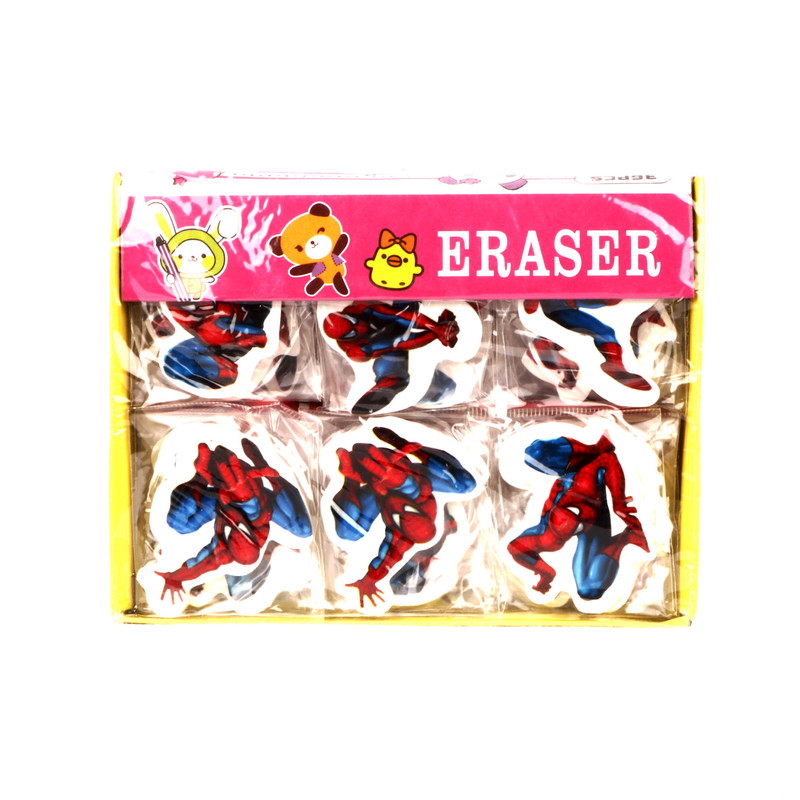 پاک کن مدل spiderman بسته 36 عددی