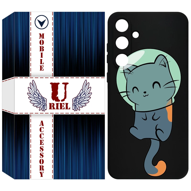 کاور یوریل مدل KSH کد 61 طرح گربه مناسب برای گوشی موبایل سامسونگ Galaxy A35
