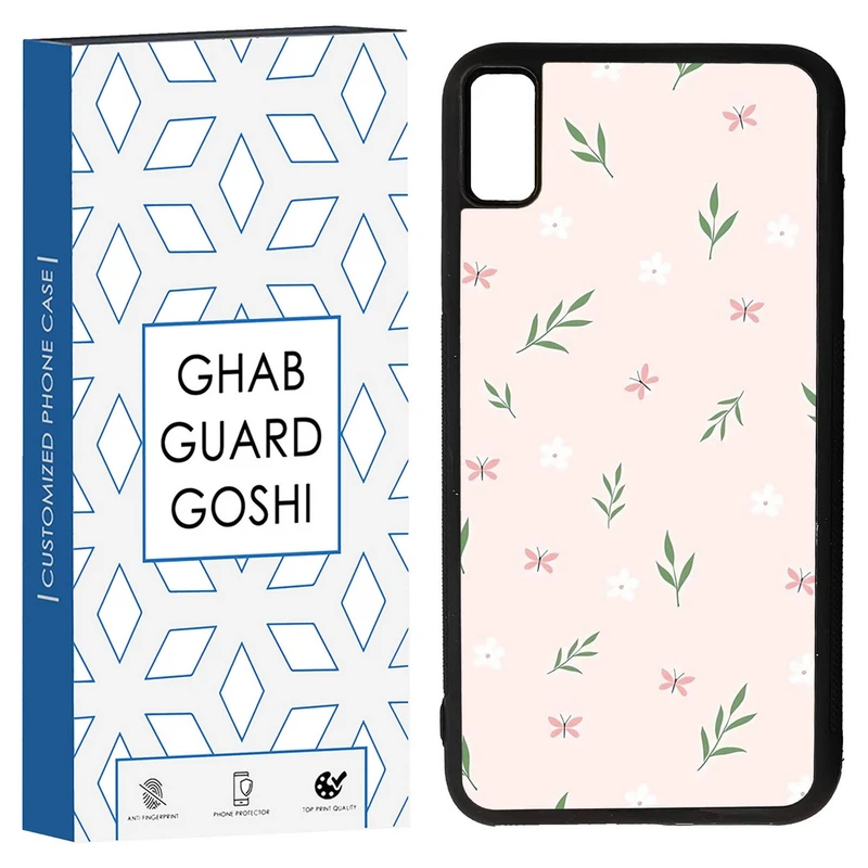 کاور قاب گارد گوشی طرح گل صورتی کد TPU-056 مناسب برای گوشی موبایل اپل Iphone XS MAX/ Iphone X MAX