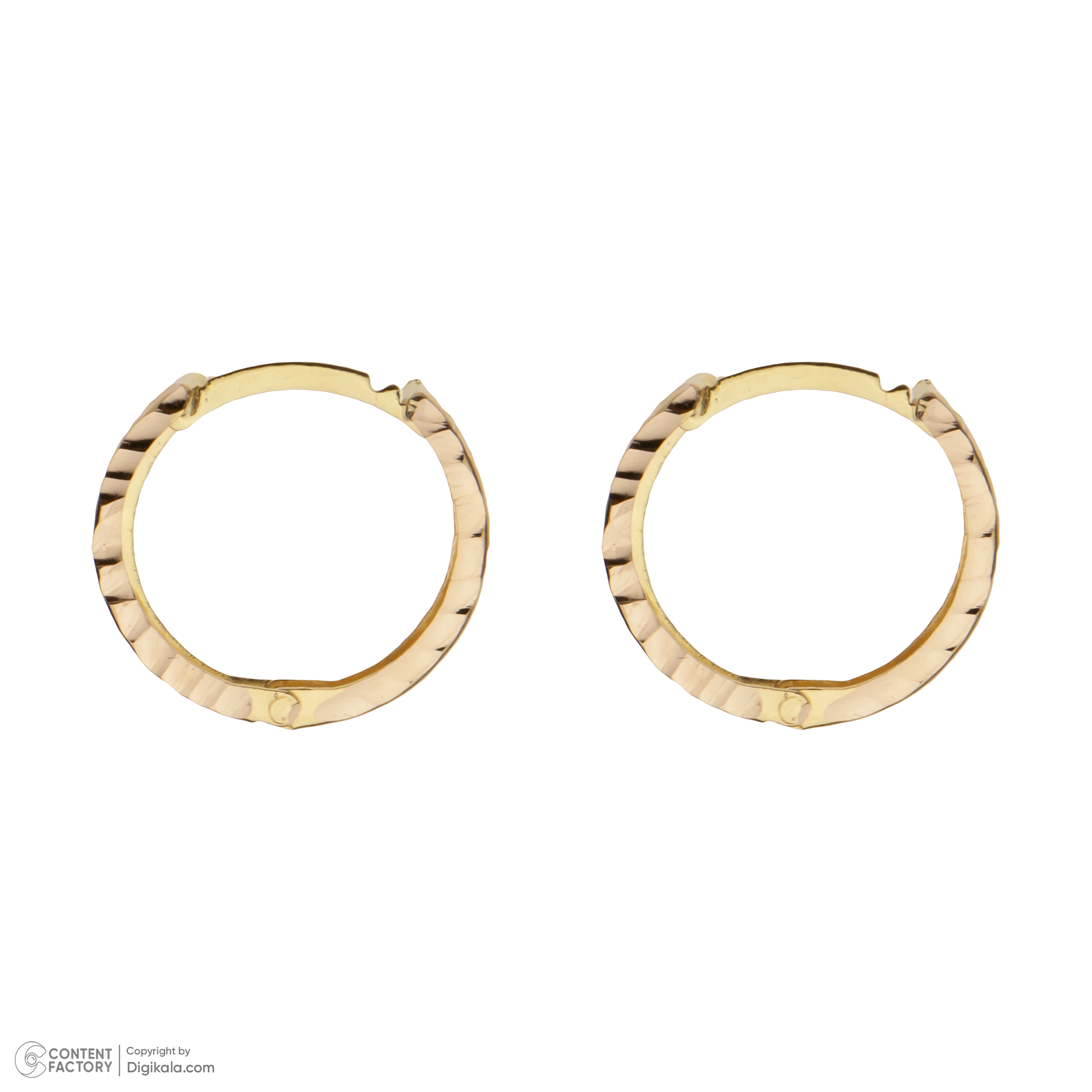گوشواره حلقه‌ای طلا 18 عیار زنانه گلدم مدل E-3070028