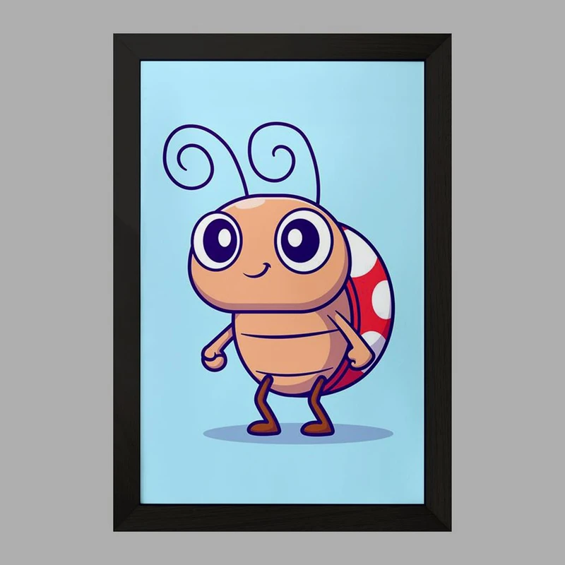 تابلو خندالو مدل حیوانات بامزه کفشدوزک کد 25414