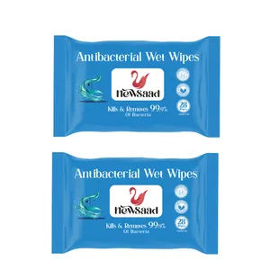 دستمال مرطوب نیوساد مدل AntiBacterial-W2 دو بسته 28 عددی