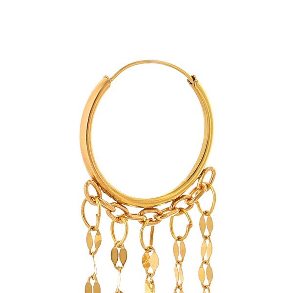 گوشواره حلقه‌ای طلا 18 عیار زنانه هور گالری کد RCE708 - 2