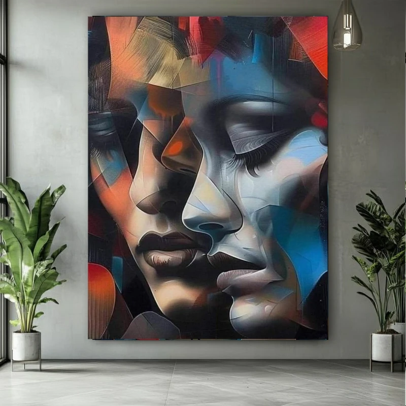 پوستر طرح نقاشی پرتره مدل هنری کد BK24859