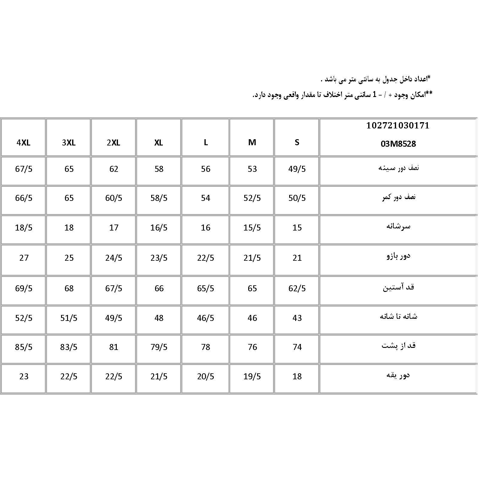 پیراهن آستین بلند مردانه پاتن جامه مدل کلاسیک 102721030171307 طرح راه راه -  - 10