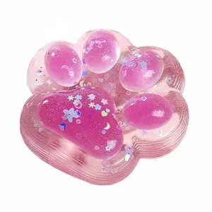 فیجت ضد استرس مدل اسکوییشی چراغدار طرح پنجه گربه