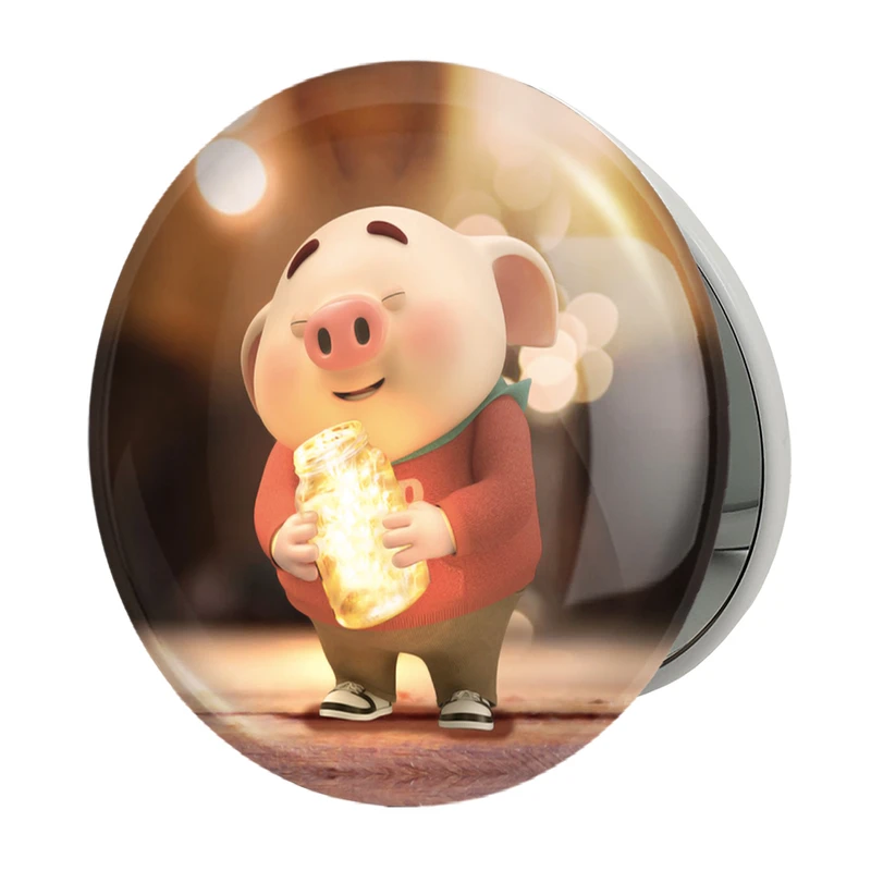 آینه جیبی خندالو طرح بچه خوک مدل تاشو کد 2964 