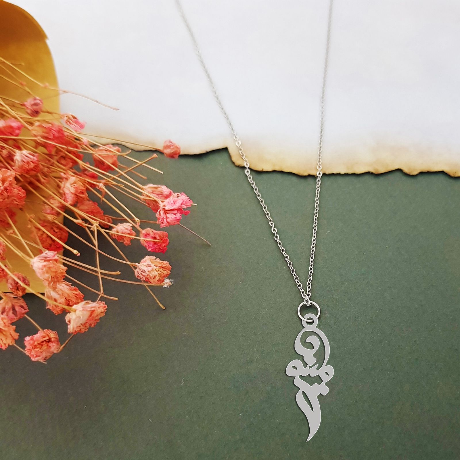 گردنبند نقره زنانه ترمه ۱ مدل مینو کد ma 816 -  - 2