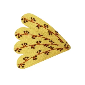 گیره مو دخترانه مدل تق تقی گلدوزی شده HT - 0020 مجموعه چهار عددی