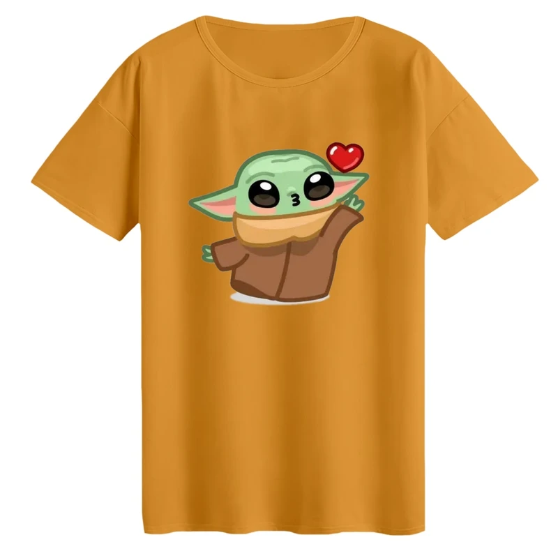 تی‌شرت لانگ آستین کوتاه زنانه مدل بیبی یودا