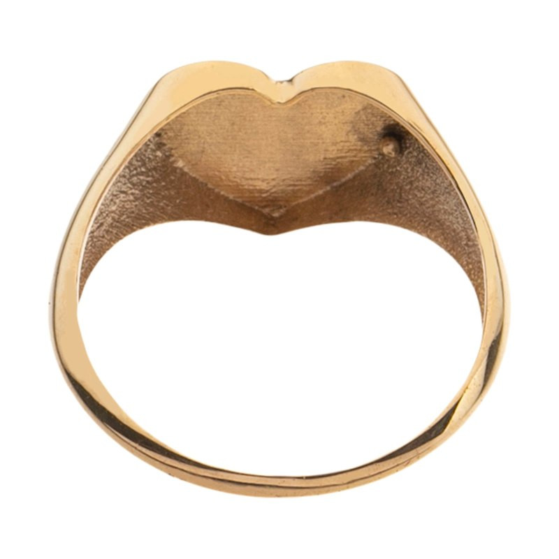 انگشتر طلا 18 عیار زنانه مدل قلب آیینه ای