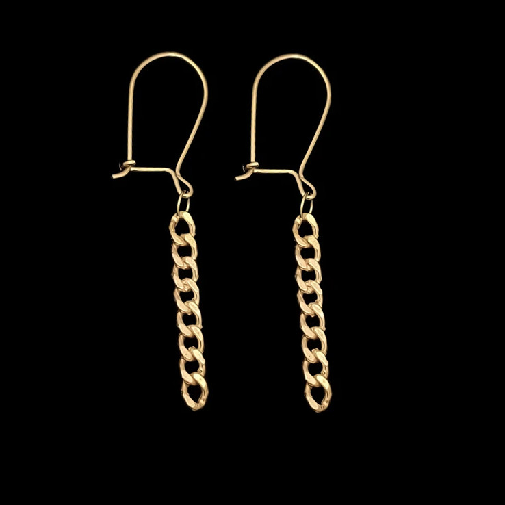 گوشواره عصایی طلا 18 عیار زنانه دوست خوب مدل سوپر DK467