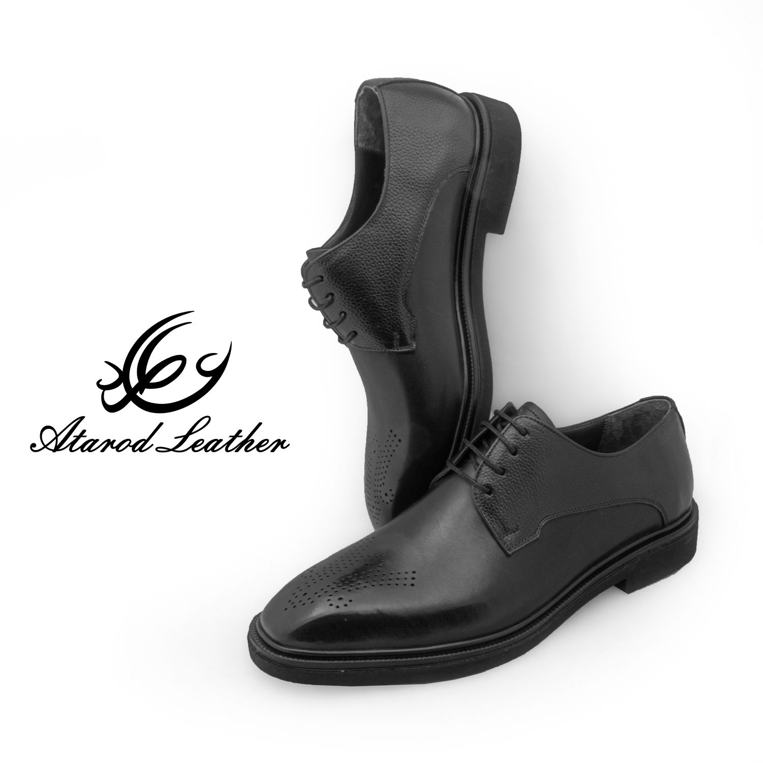 کفش مردانه چرم عطارد مدل چرم طبیعی کد SH309 -  - 4