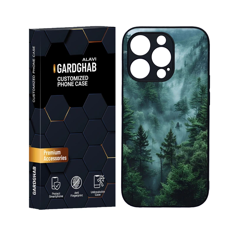 کاور گارد قاب علوی مدل دورژله ای منظره و طبیعت مناسب برای گوشی موبایل اپل iPhone 14 Pro