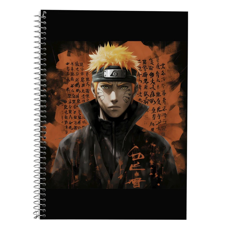 دفتر زبان 50 برگ مدوپد مدل دوخط طرح Naroto کد DF11408