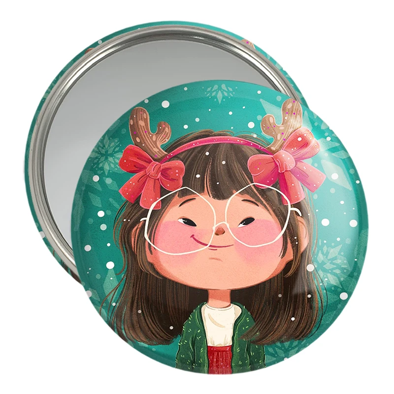 آینه جیبی خندالو مدل دخترانه فانتزی کد 25718