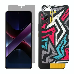 Glass Together model privacy screen protector suitable for Xiaomi Poco X7 Pro mobile phone with back cover sticker