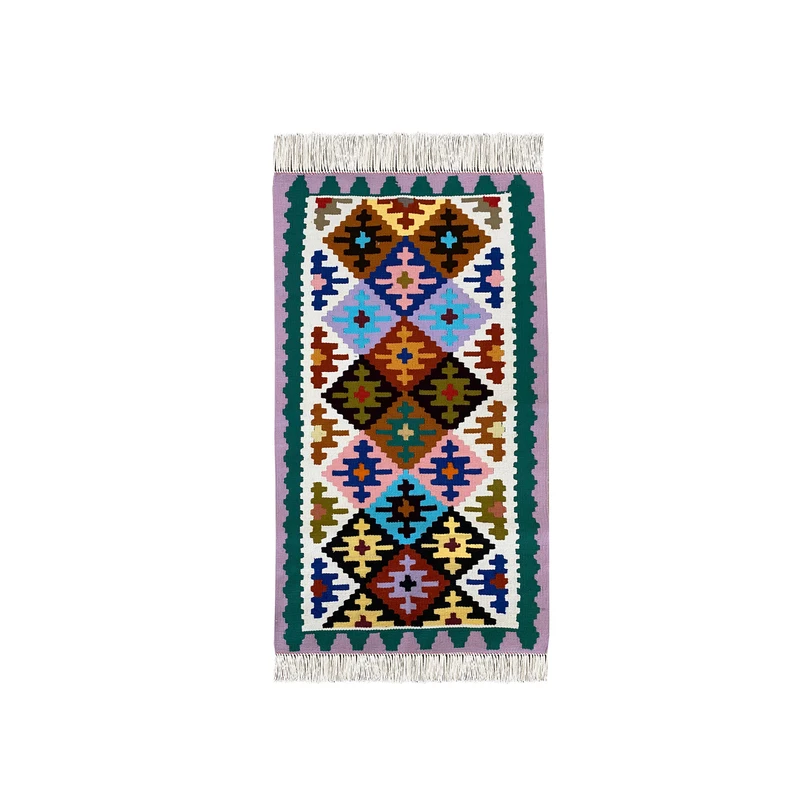 گلیم دستبافت یک متری مدل کمان کد 9645