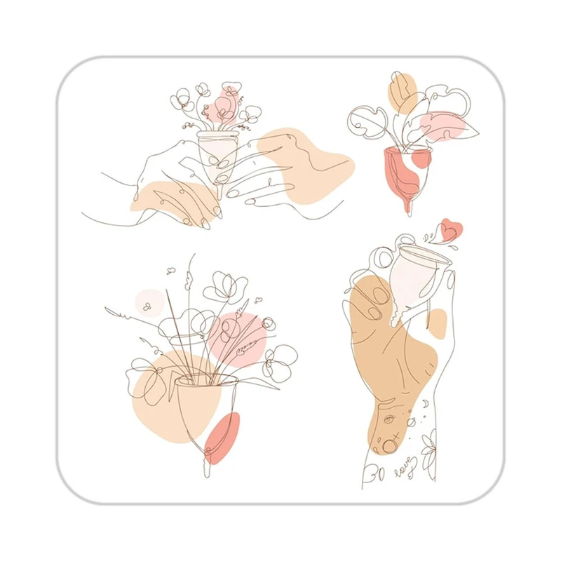 زیر لیوانی کاکتی طرح عاشقانه مدل mp40084