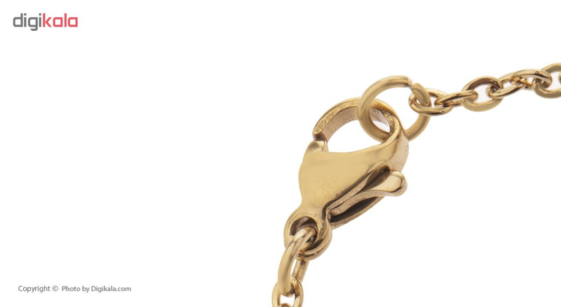 آویز ساعت طرح قلب پرنده طلایی کد AWD90