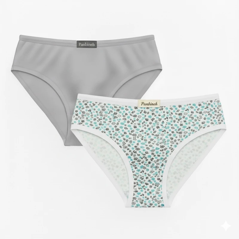 شورت زنانه پنبینه مدل نخ پنبه خالص بسته 2 عددی