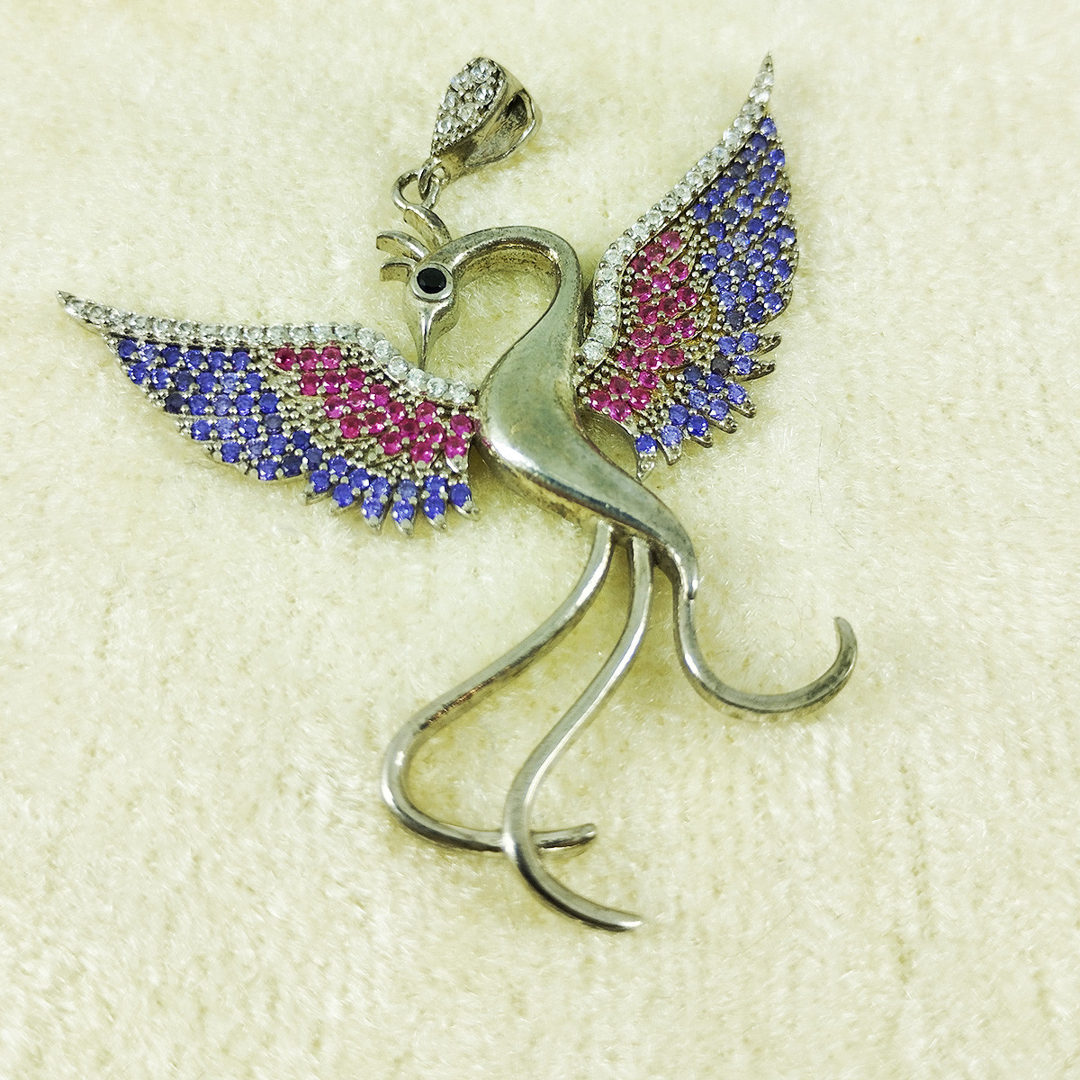 آویز گردنبند نقره زنانه سلین کالا مدل پرنده کد 46 آویز گردنبند نقره زنانه سلین کالا مدل پرنده کد 46